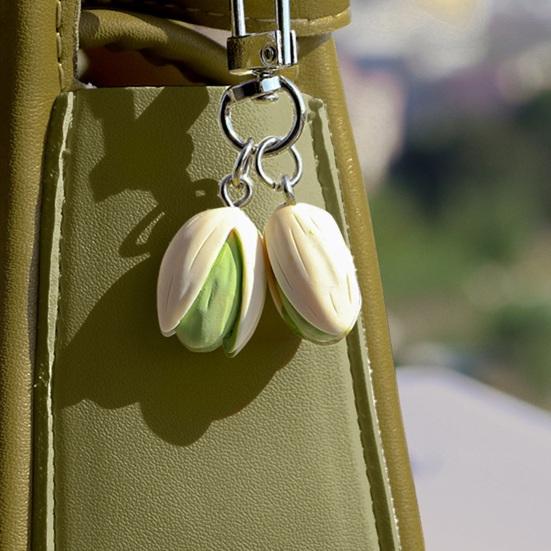 Nut-Shaped Resin Key Chain Handbag Key Pendant Bag Car Compact Size Keyring Portable Accessory