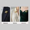 Dual-Use Geometric Zircon Decoration Brooch: S925 Silver, Real Gold Plated Accessory