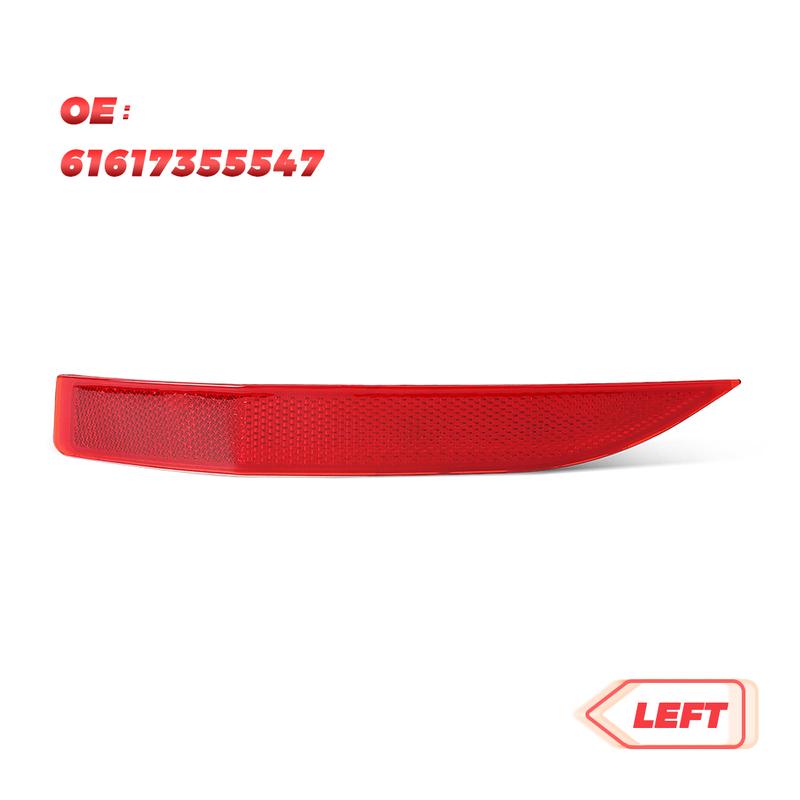 2Pcs Reflective Strips For BMW X1 F48 16D 16I 18D 18I 20D 20DX 25i 28i 2014- Rear Bumper Stop Light 61617355547 61617355548