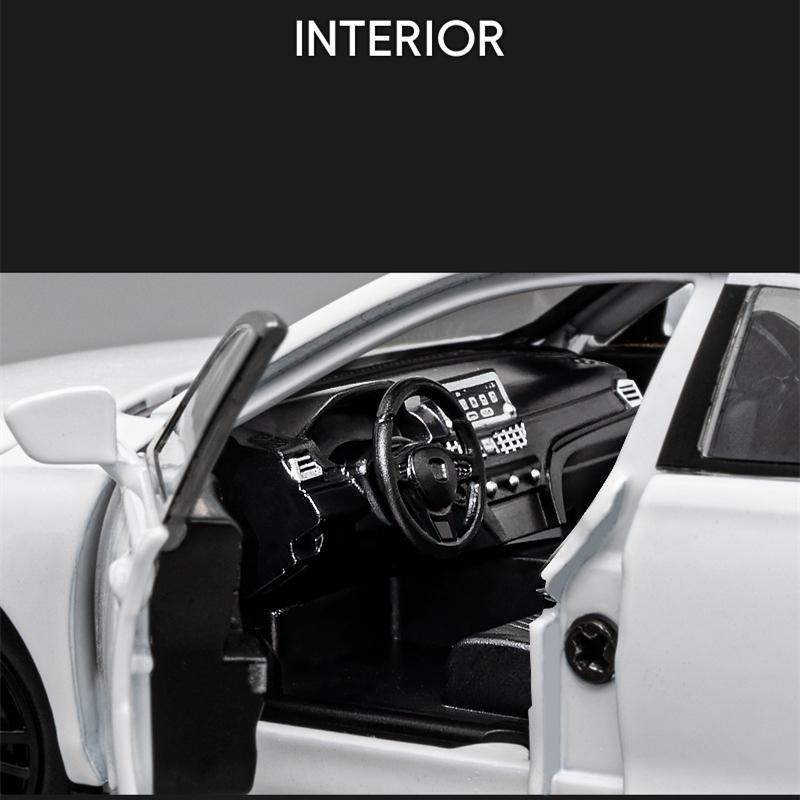 QLN2 1:32 HONDA Accord Alloy Car Model Diecast Metal Vehicles Car Model Sound and Light High Simulation Collection Childrens Toy Gift