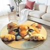 Cougar Pattern Round rug,Carpet Rug for Living Room Bedroom Playroom ,Non-slip Floor Mat,Holiday Gifts and Birthday Gifts.