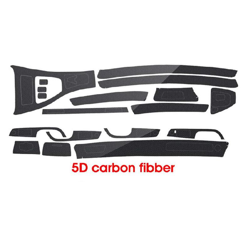 Pro Bmw E90 E92 E93 2005-2012 Lhd 5D Interiér vozu Obal s vzhledem karbonových vláken Ozdobná lišta