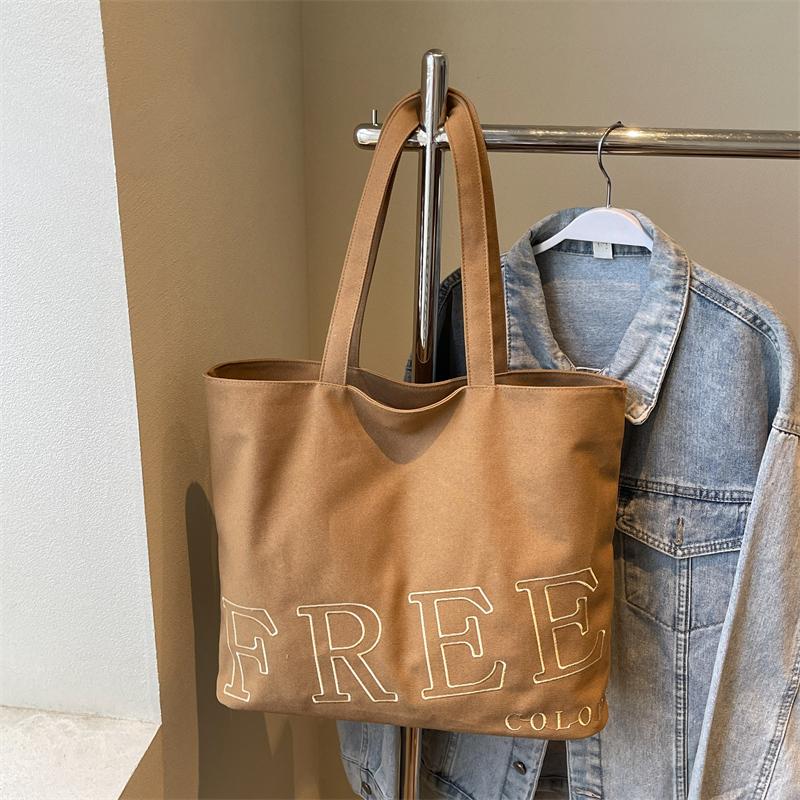 Letter Print Shoulder Bag Women's Large Capacity Tote Bag