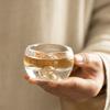 1 Pc Chinese Transparent Glass Tea Cup Handmade Tea Bowl Household Teacup Travel Personal Master Cup Tea Set Accessories 35ml