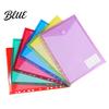 7 Color File Insert with Clear Envelope Poly Folder Set Binders Pocket Hook And Loop Closure Plastic Project Document
