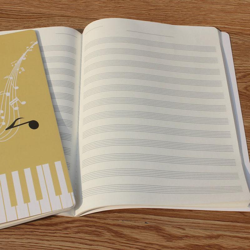 1pcs 36 Sheets Creative Sheet Music Book Fashion Simple Piano Music Notebook For Student Practical Music Exercise Book