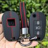 Keychain Silicone Car Key Case Cover For Peugeot 208 308 T9 508 2008 For Citroen C4 For Opel Corsa Crossland X Auto Accessories