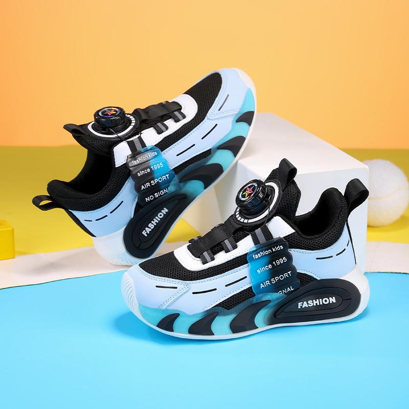 Children's sports shoes boys and girls 2025 spring and autumn new mesh breathable medium and older children and girls non-slip fashion sports shoes