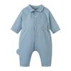 Mini Balabala Baby Denim-Look Long Sleeve Romper