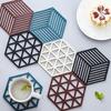 Hollow Heat Resistant Trivet for Hot Dishes Non-Slip Silicone Table Mat for Pots Scratch-Proof