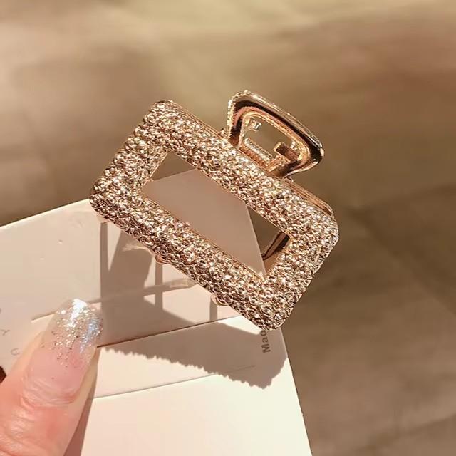 New Women Elegant Gold Hollow Geometric Metal Hair Claw Vintage Crab Hair Clips Headband Hairpin Fashion Hair Accessories