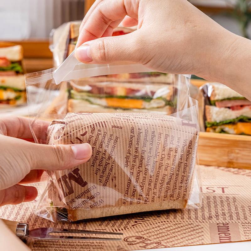 Sandwich Wrapping Paper Oil-Absorbent And Oil-Proof Sandwich Burger Paper Tray Bread Baking Plate Pad Paper Can Be Cut