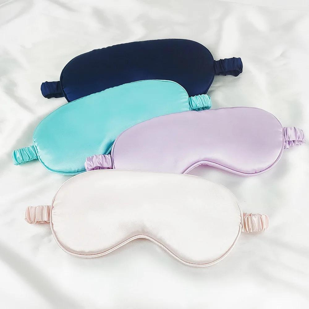 1PC Women Imitated Silk Sleep Eye Mask Portable Travel Eyepatch Nap Eye Patch Rest Blindfold Eye Cover Sleeping Night Eyeshade
