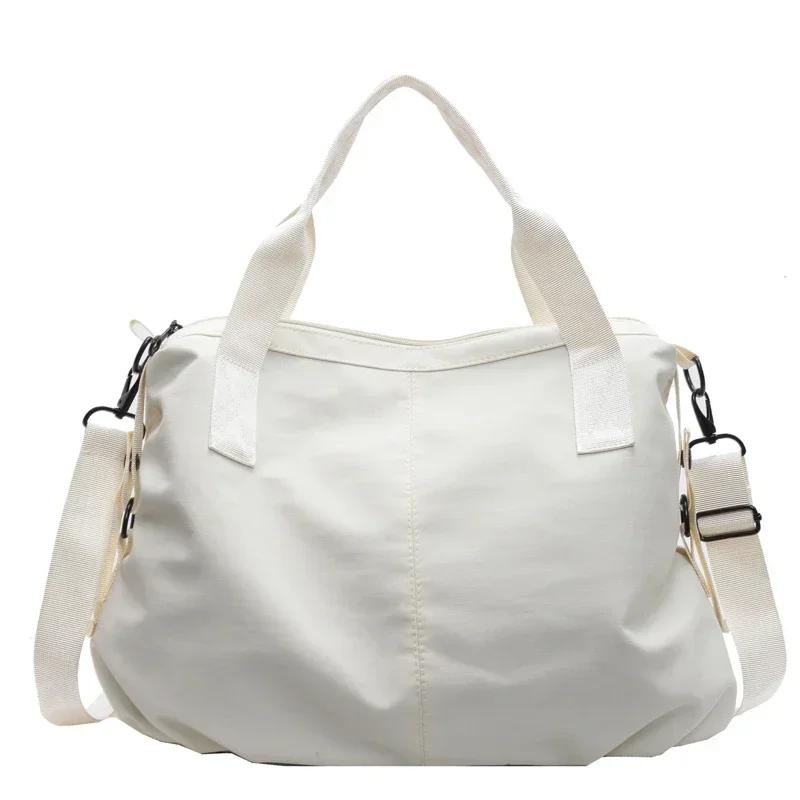 

Solid Colors Nylon Zipper Shoulder Bags High-quality Interior Pocket Bags for Women Sewing Line Crossbody Bags