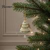 Holiday Tree Decorations 2D Flat Beaded Art Christmas Ornament, Acrylic Rustic/Candy/Snowflake Dangle/Faux Crystal Durable Ornament Xmas Hanging