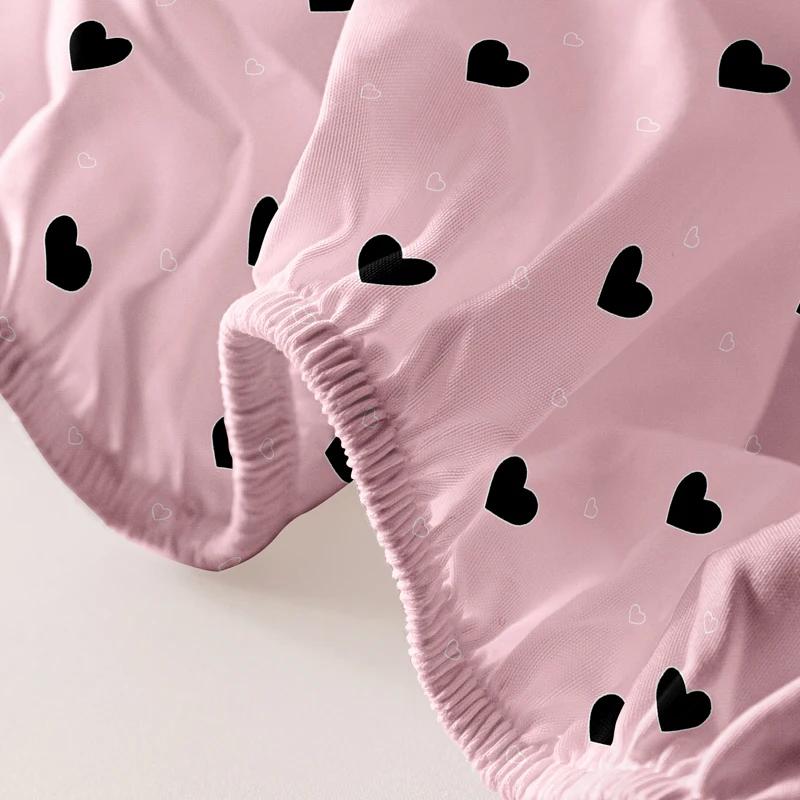 Piece 1 Of Heartfelt Rhinoceros Powder Brushed Bedsheet, Bedroom Printed Bedspread, Bedding Excluding Pillowcases