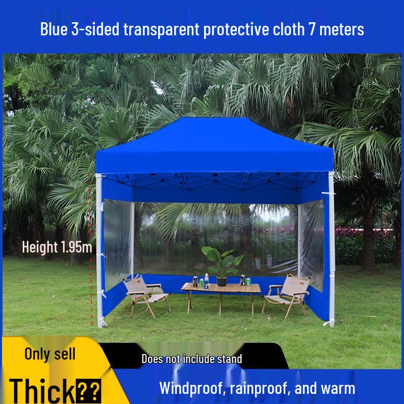 Transparent Tent Side Panel: Windproof & Waterproof Outdoor Canopy Enclosure with Thick Fabric and Durable Edging