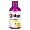 Bluebonnet Nutrition Liquid Calcium Magnesium Citrate & Vitamin D3 Lemon Flavor 473ml (16 Fl Oz)