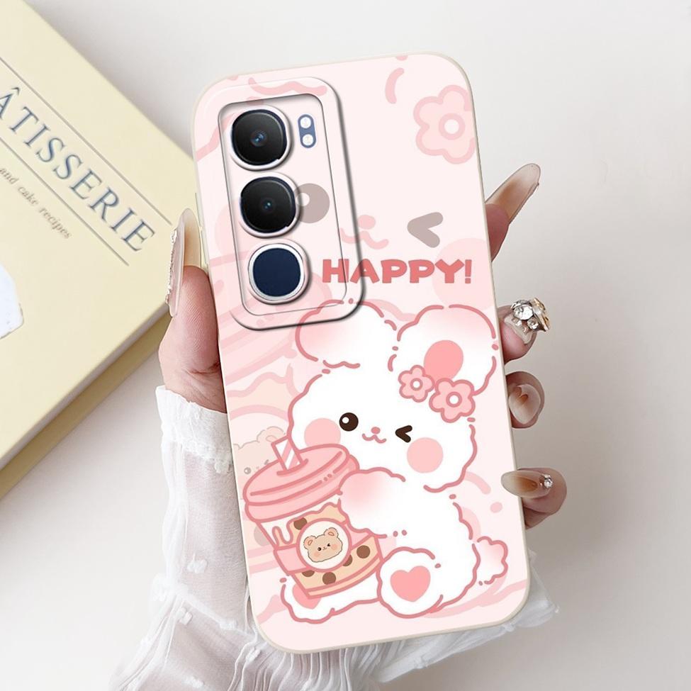 For Vivo Y19 1915 Case Y19S V2419 Luxury Fashion Cute Cartoon Girl Shockproof Silicone Back Cover For Vivo Y19s Phone Case Funda