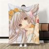 C-Chobits Cartoon Cute Anime Throw Flannel Fluffy Soft Blanket Warm Skin-Friendly Throw for Sofa Bed Office Nap Winter