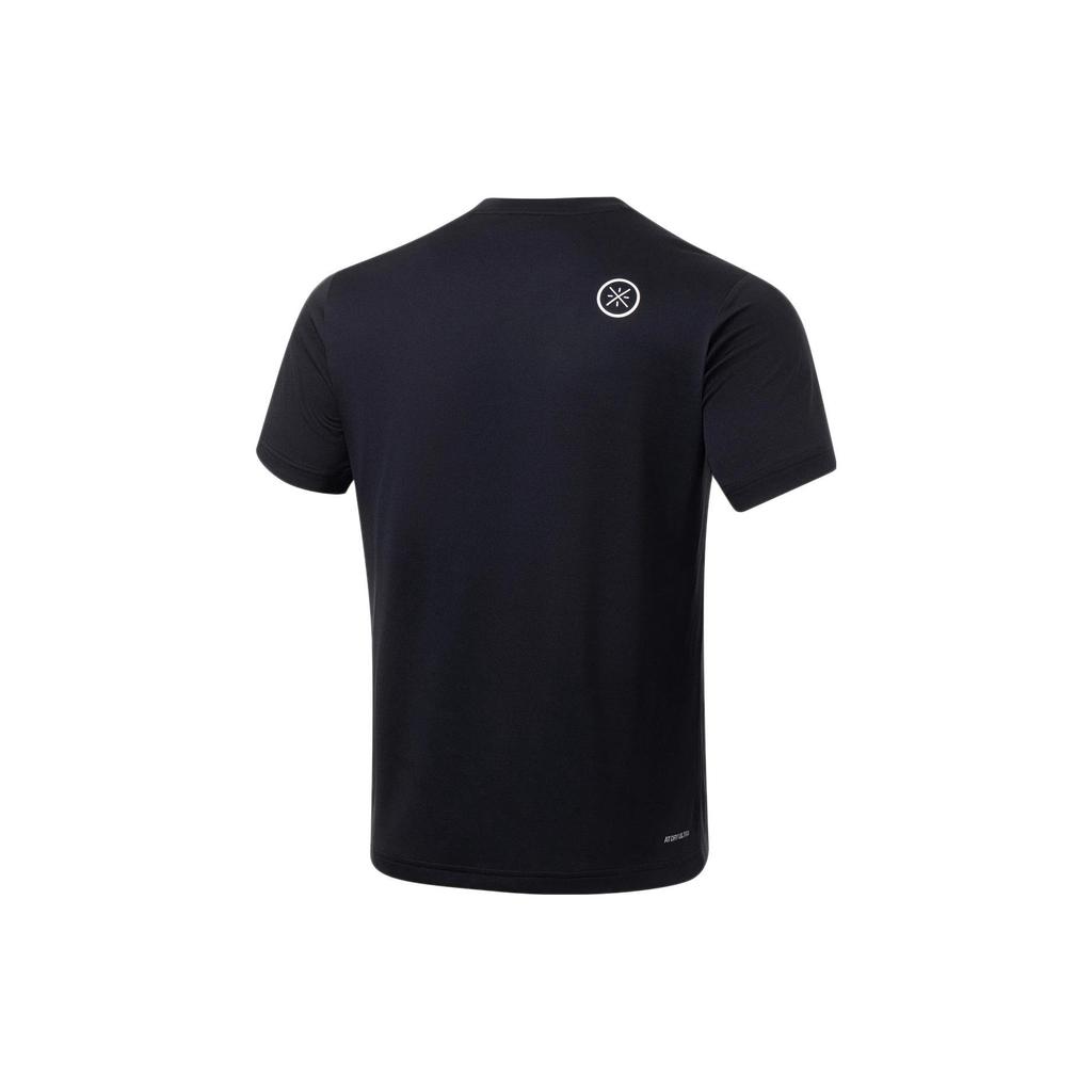 Li Ning Wade Collection T Shirts Men's Black Crew Neck Moderate Straight Fit ATST243-1