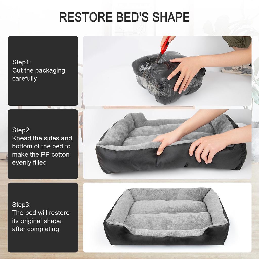 Removable & Washable Pet Nest Cushion - Breathable Multi-Season Dog Bed for Medium & Large Dogs