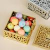 Vintage Hollow Out Jewelry Box Gold/Silver Plated Plastic Candy Box Wedding Party Favor Box for Ring Earrings Necklace Bridal Shower Birthday Supplies