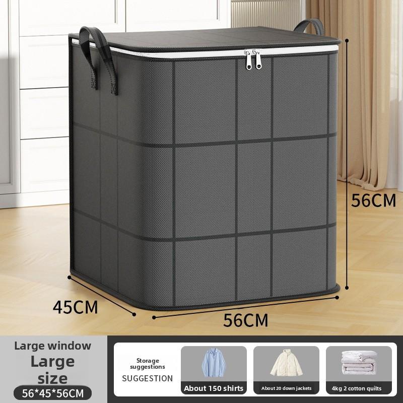 Home Essentials Storage Bag With Large Window Grid For Bedroom Organization
