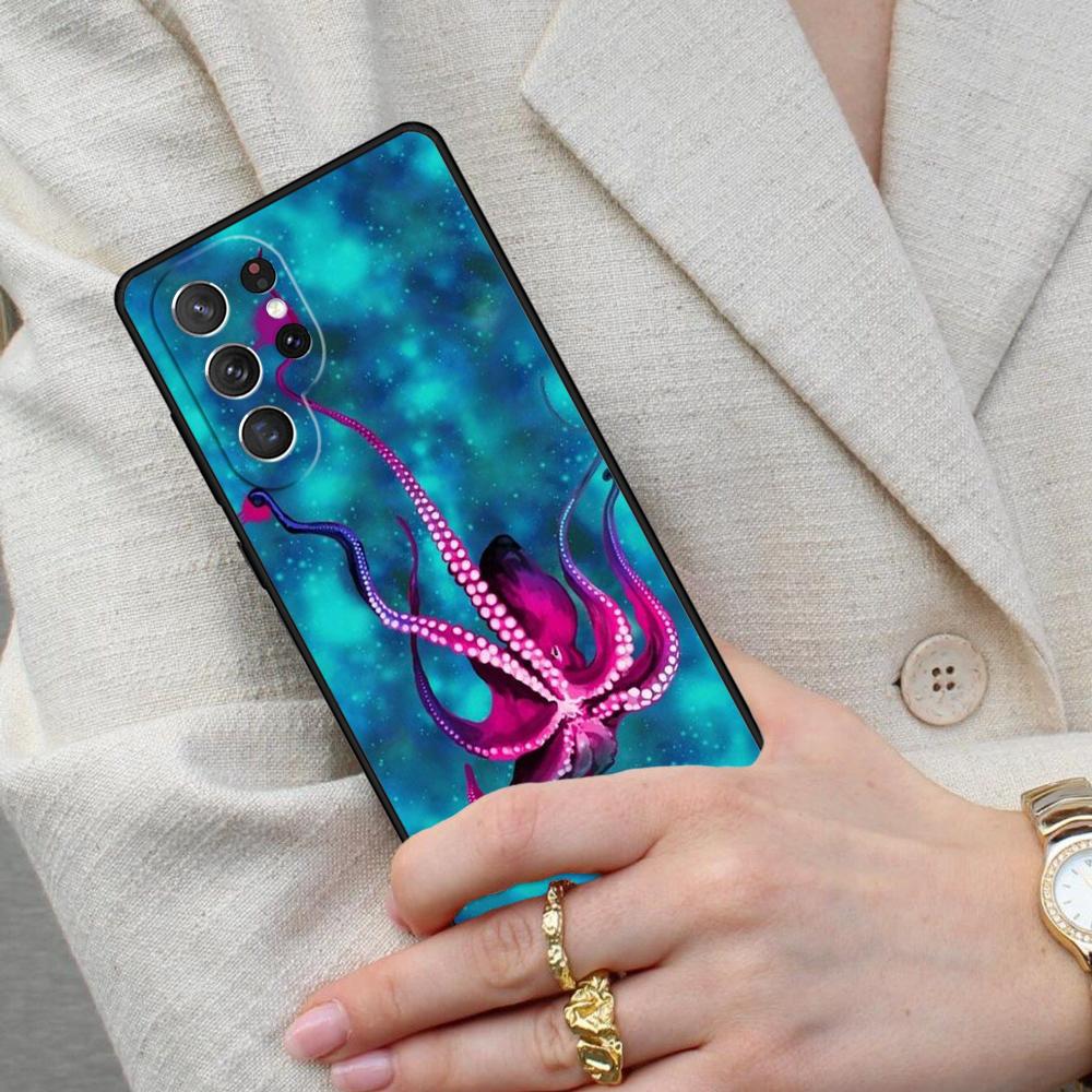 Marine Life Ocean Octopus SOFT Cell Phone Case for Samsung Galaxy S26 Ultra S25 S24 S23 S22 S21 S20 Note10 Cover