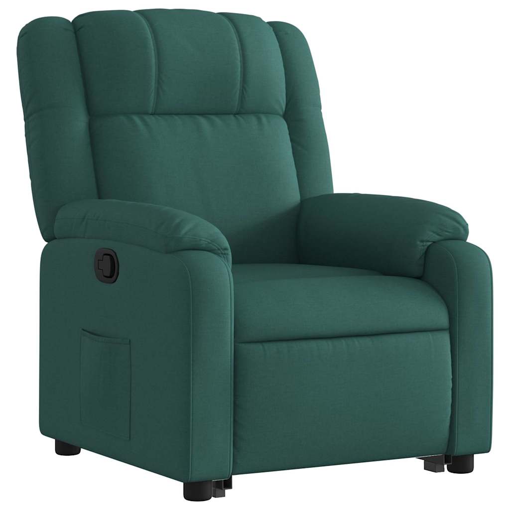 Recliner with Rising Aid Dark Green Fabric