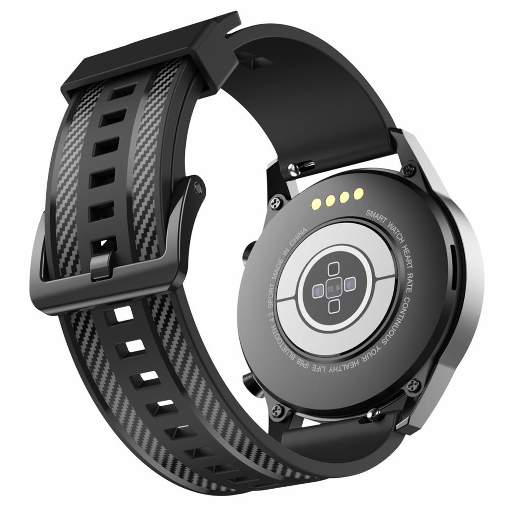 Silikon Uhrenarmbänder mit Carbonfaser-Textur 22mm Ersatz Verstellbare Armbänder für Suunto 9 Peak/Samsung Galaxy Watch3 45mm/Watch 46mm R800