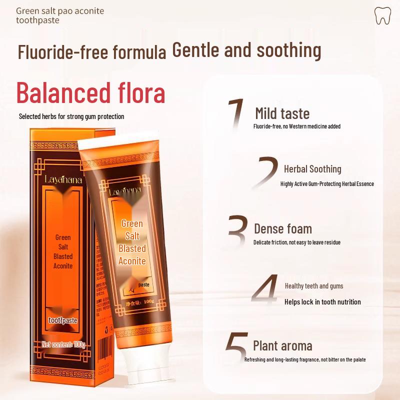 Layanana Green Salt Aconite Herbal Toothpaste