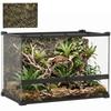 Reptile Enclosure, Back Panel, Twist-Lock Closure, Front Ventilation, 50 x 30 x 35 cm, Black