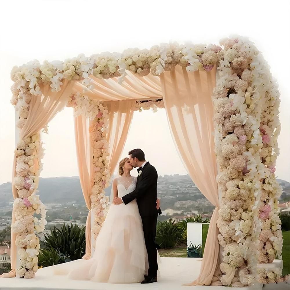 Multi-purpose Tulle Fabric Backdrop Rod Pocket Photography Background Drapes  Birthday Party