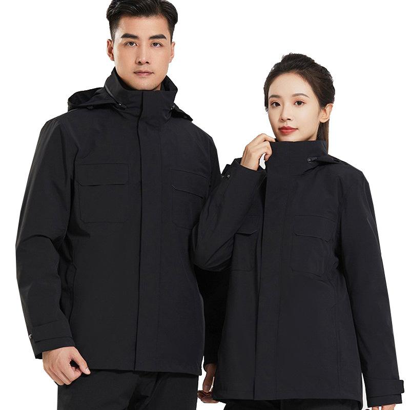 New Autumn and Winter Outdoor Jackets for Men and Women, Two-piece Set, Three-in-one Removable Windproof and Waterproof Mountaineering and Ski Suits