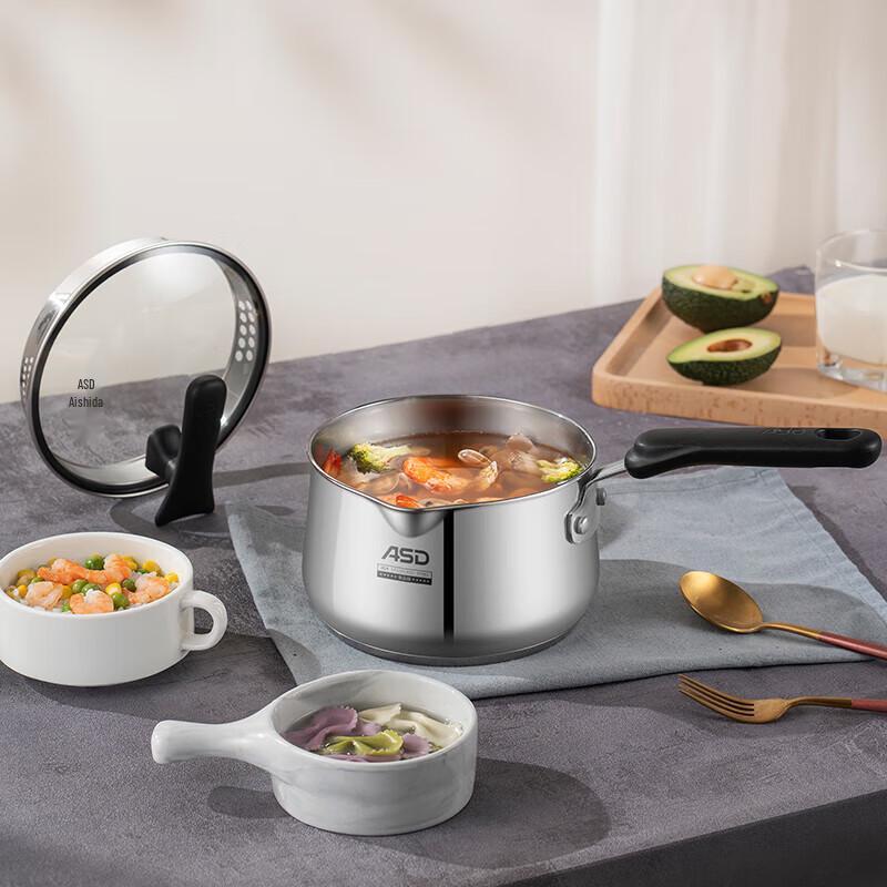 Aishida Stainless Steel Composite Bottom Milk Pot