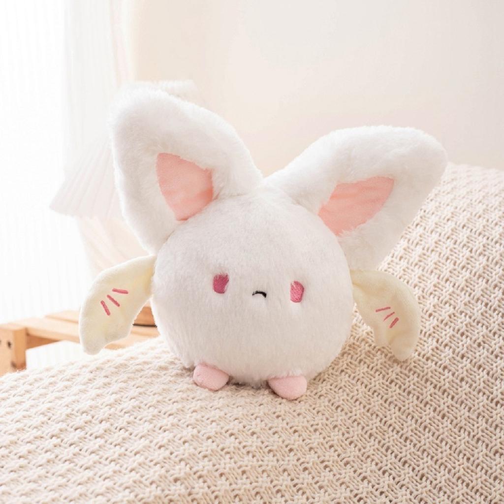 Ball Shape Bat Plush Toy Dark Evil Demon Bat Plushie Stuffed Pink White Angel Fairy Doll Toys for Kids Birthday Christmas Gift