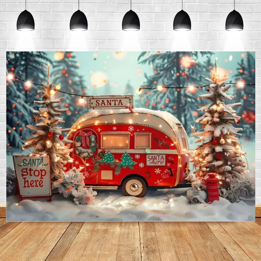 Christmas Day party decoration background cloth car Christmas tree hanging cloth living Room bedroom room home decoration