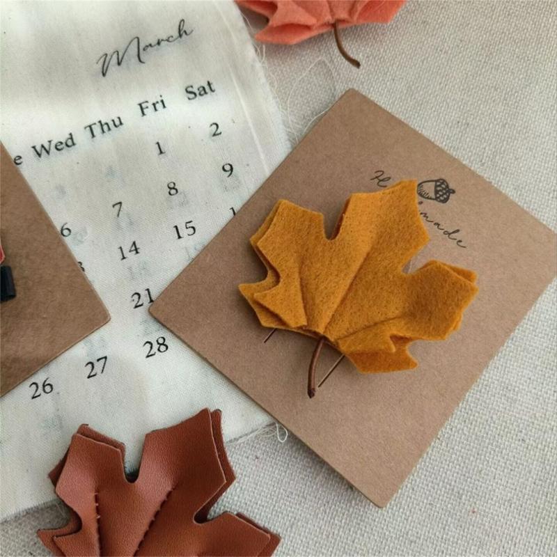 Sophisticated Maple Leaf Hair Clip Luxurious Leather Hairclip Antiskid Hairpin Natural Styles Hair Accessory
