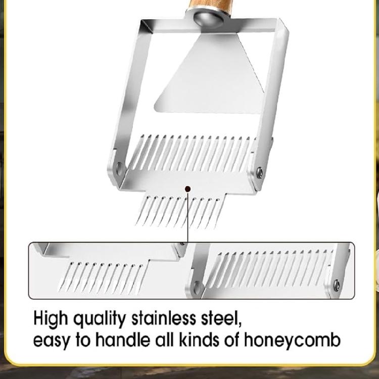 Wooden Handle Cutter Uncapping Scraper Shovel Propolis Scraper Uncapping Fork Beekeeping Equipment