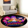 K-POP D-Demon H-Hunters Round Rug for Kids Room Pink Play Mat Soft Non-Slip Carpet for Girls Boys Bedroom Personalized Floor Mat