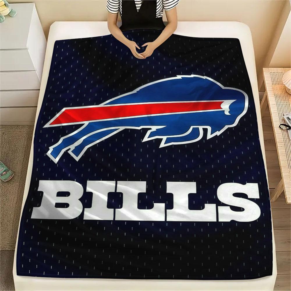 Buffalo Bills Bedruckte Flanelldecke, weicher Überwurf für Schlafzimmer Sofa, waschbar, Fanartikel, tolles Geschenk.