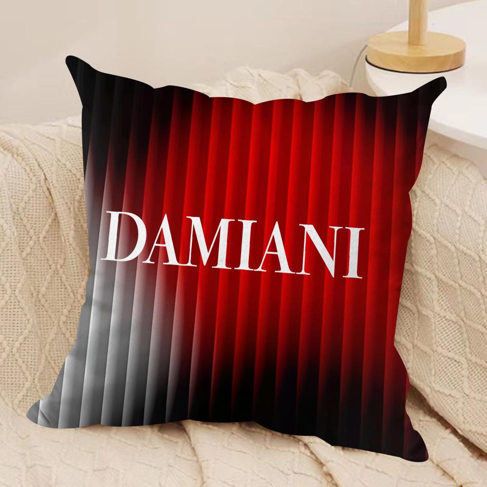 Italian Gorgeous D-Damiani Cushion Cover Silky Short Plush Double-Sided Printed Pillow Case for Sofa All Seasons Home Decor Gift