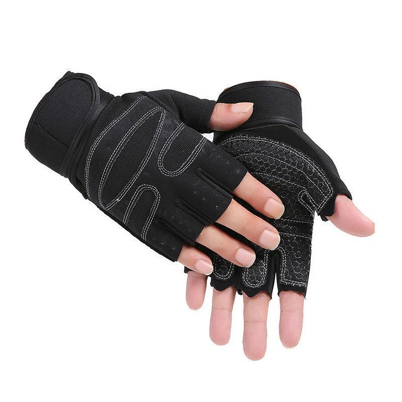 Durable And Safe Gym Gloves For Men Women Fitness Weight Lifting Wristband Gloves Body Building Training Sports Exercise Cycling Glove Shockproof