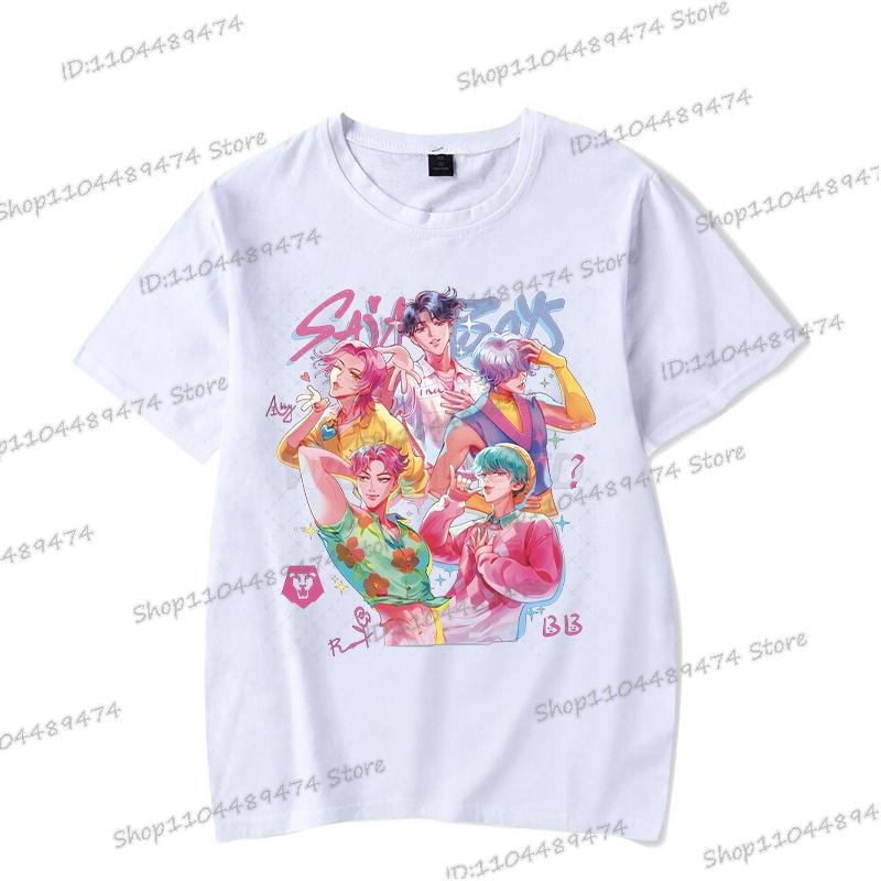 Summer New KPop Demon Hunters T-shirts Vintage Korean Ulzzang Anime Rumi Tiger Saja Boys Tshirts Hip Hop Streetwear Teenage