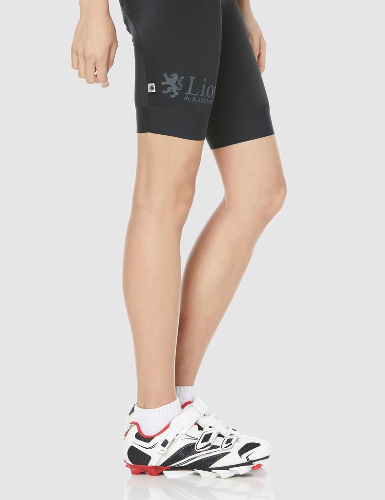 Ladies' Cycling Bib Shorts, Grey Logo, Standard Pad