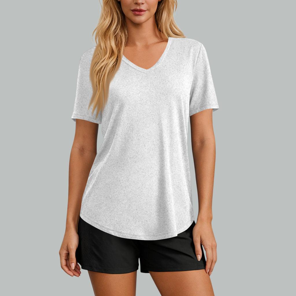 Women's Casual V-neck Short Sleeved -shirt Fashion Top