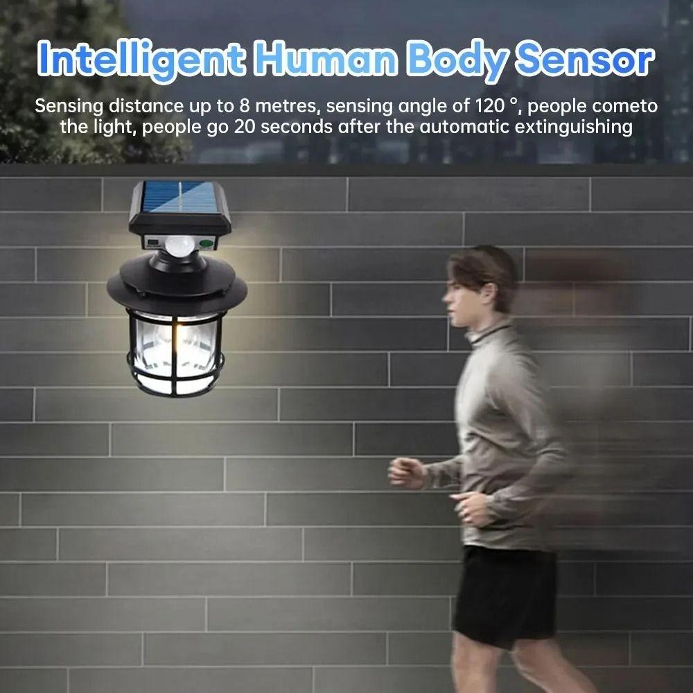 Remote Control Motion Induction Wall Lamp IP65 Waterproof Solar Street Floodlight  Front Porch