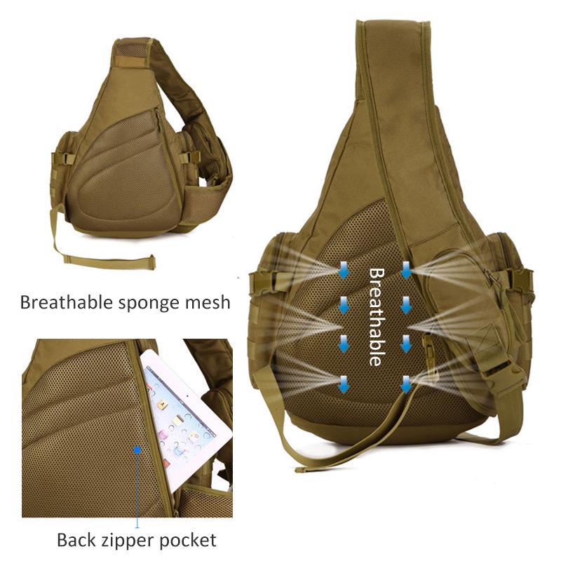 SCIONE Bolsa de peito tática masculina de alta qualidade, acampamento militar, caminhada, caça, pacote esportivo ao ar livre