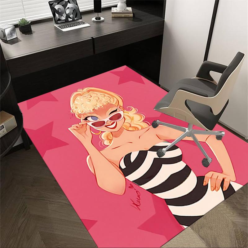 

1 шт. ковер в полоску со звездами, для декора дома и офиса, коврик под офисное кресло, праздничный подарок, ковер для конференц-зала L1218 60cm by 90cm